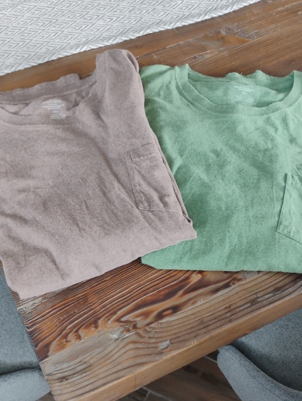 Stafford Green And Brown Pocket T-shirts